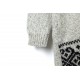 Šviesus vilnonis megztinis su raštais
