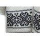 Šviesus vilnonis megztinis su raštais