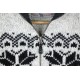 Šviesus vilnos megztinis su raštais