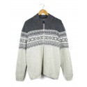Raštuotas vyriškas vilnos megztinis