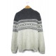 Raštuotas vyriškas vilnos megztinis