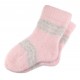 Rožinės vilnonės kojinės