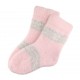 Rožinės vilnonės kojinės