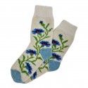 Moteriškos vilnonės kojinės „Rugiagėlės“